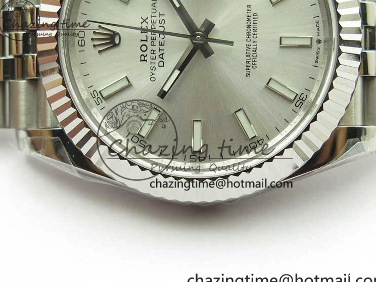 Stick 1:1 Silver on SS Best A3235 Markers Dial DateJust 904L Bracelet VRF Edition 41MM 126334 SS Jubilee 1227